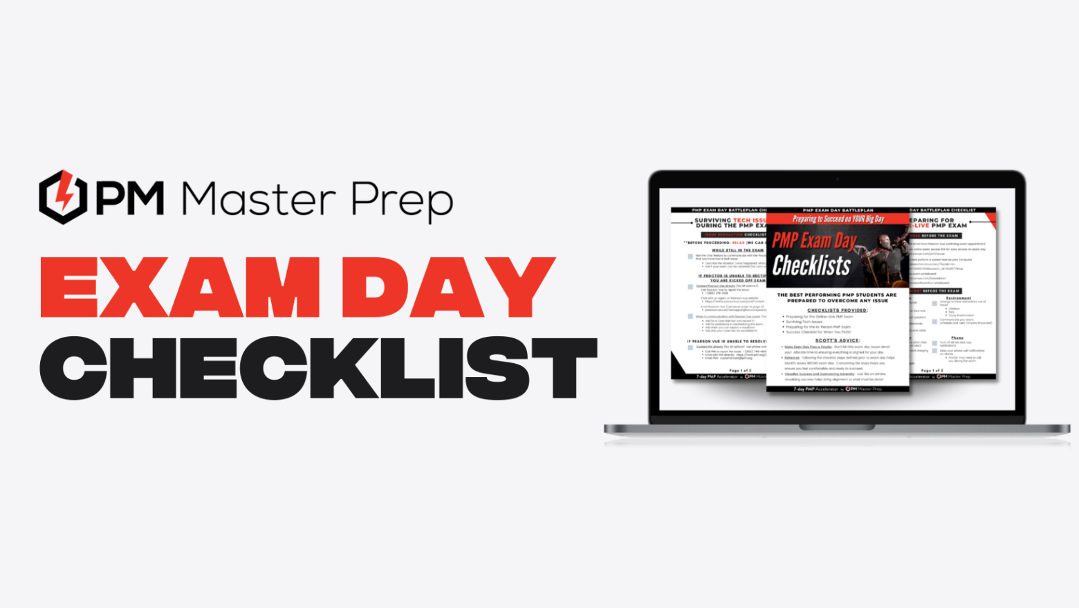 PM Master Prep Exam Day Checklist to ensure you're 100% ready to pass the PMP Exam.