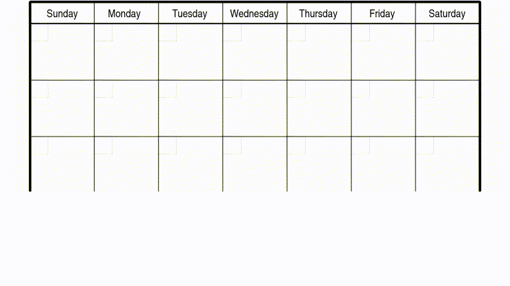 Calendar 7 Day Accelerator